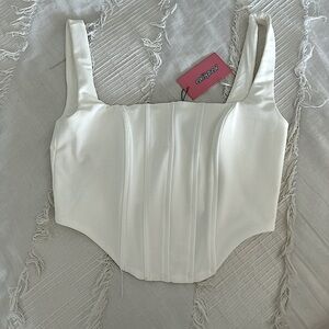 Edikted white corset tank